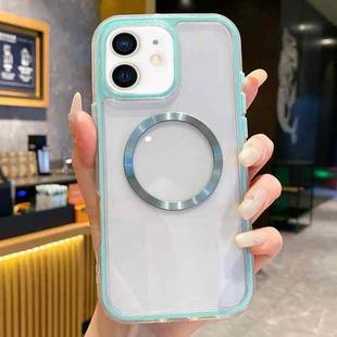 For iPhone 11 3 in 1 Airbag CD Texture MagSafe Phone Case(Mint Green)