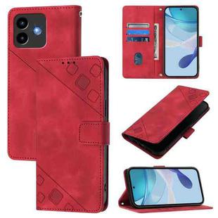 For Cubot Note 40 Skin-feel Embossed Leather Phone Case(Red)