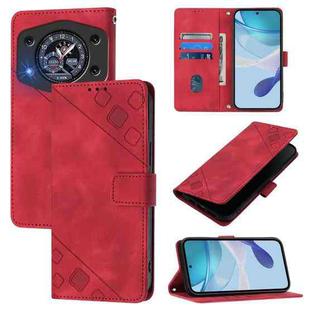 For Cubot A30 Skin-feel Embossed Leather Phone Case(Red)