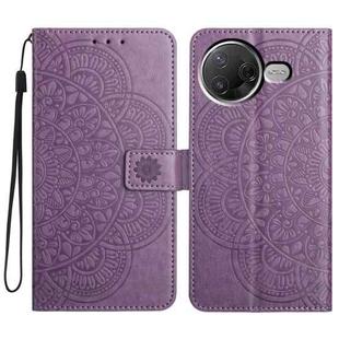 For Xiaomi Poco F7 Pro / F7 Ultra  Flower Embossed Leather Phone Case(Purple)