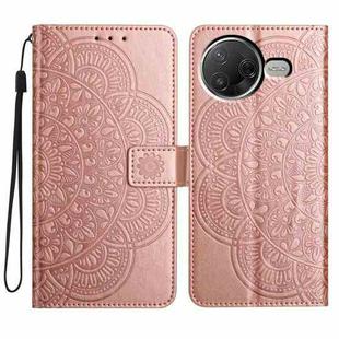 For Xiaomi Poco F7 Pro / F7 Ultra  Flower Embossed Leather Phone Case(Rose Gold)