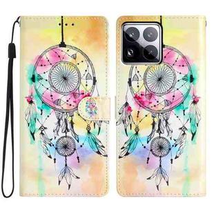 For Xiaomi 15 Pro Colored Drawing Leather Phone Case(Dream Catcher)