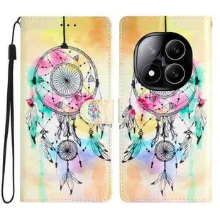 For Redmi Note 14 Pro+ 5G Colored Drawing Leather Phone Case(Dream Catcher)
