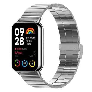 For Xiaomi Smart Band 9 Pro / 8 Pro One Bead Stainless Steel Metal Watch Band(Silver)