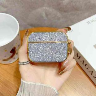 For AirPods Pro 2 Glitter Wireless Earbuds Box Protective Case(Silver)