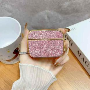 For AirPods Pro 2 Glitter Wireless Earbuds Box Protective Case(Pink)