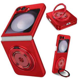 For Samsung Galaxy Z Flip6 360 Rotation Ring Holder MagSafe Shockproof PC Phone Case(Red)