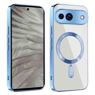 For Google Pixel 7a CD Texture Plating TPU MagSafe Phone Case(Sierra Blue)