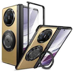 For Huawei Mate X5 Gold Medal Rotating Folding Series Ring Holder Phone Case(Gold)