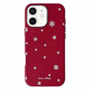 For iPhone 11 Christmas Series Frosted PC Hybrid TPU Leather Phone Case(Snowflakes)