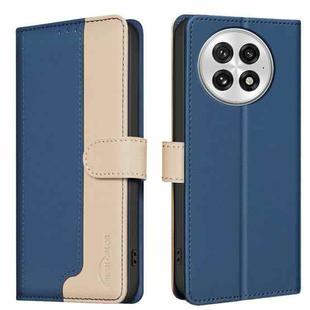 For OnePlus 13 Color Matching RFID Anti-theft Leather Phone Case(Blue)