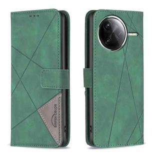 For Xiaomi Poco F7 Pro / F7 Ultra Magnetic Buckle Rhombus Texture Leather Phone Case(Green)