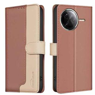 For Xiaomi Poco F7 Pro / F7 Ultra Color Matching RFID Anti-theft Leather Phone Case(Brown)