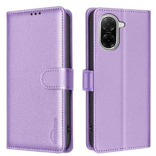 For Xiaomi Poco C71 Litchi Texture RFID Anti-theft Leather Phone Case(Purple)