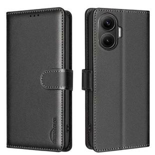 For Xiaomi Poco F7 5G Global Litchi Texture RFID Anti-theft Leather Phone Case(Black)
