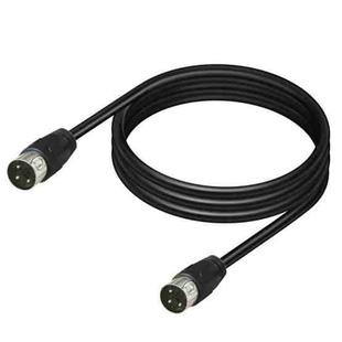 DIN Male to Male 3 Pin Signal Transmission for TV, DVD Player Adapter Cable, Length:3m(Black)