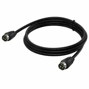 MD DIN 4 Pin Male to Male AC/DC Power Audio Adapter Cable, Length:0.5m(Black)