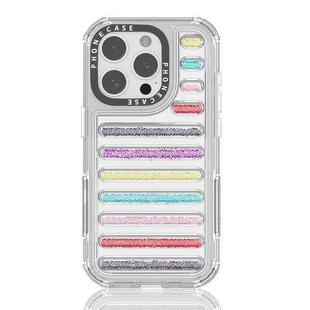 For iPhone 13 Pro Capsule Glitter TPU Hybrid PC Airbag Phone Case(Mixed Color)