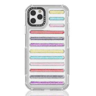 For iPhone 11 Pro Max Capsule Glitter TPU Hybrid PC Airbag Phone Case(Mixed Color)
