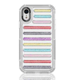 For iPhone XR Capsule Glitter TPU Hybrid PC Airbag Phone Case(Mixed Color)