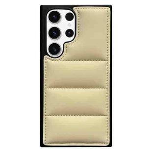 For Samsung Galaxy S23 Ultra 5G Cotton Filling Eiderdown Airbag Phone Case(Beige)