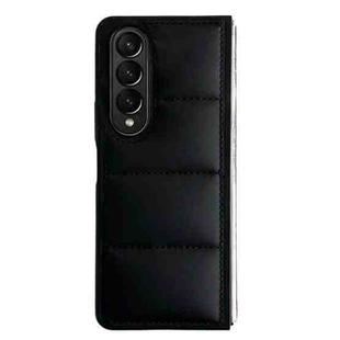 For Samsung Galaxy Z Fold4 Cotton Filling Eiderdown Airbag Phone Case(Black)