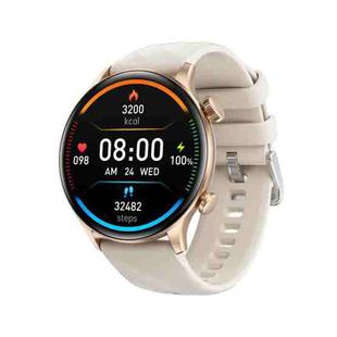 ZW63 1.39 inch Round Screen Smart Watch, Heart Rate / Blood Pressure / Blood Sugar / Blood Oxygen / Body Temperature / MET Test(Gold)