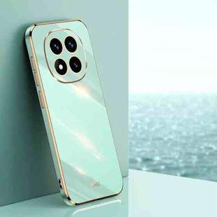 For Redmi Note 14 Pro+ 5G XINLI Straight Edge 6D Electroplate TPU Phone Case(Mint Green)