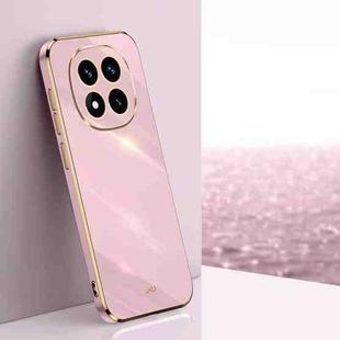 For Redmi Note 14 Pro+ 5G XINLI Straight Edge 6D Electroplate TPU Phone Case(Cherry Purple)