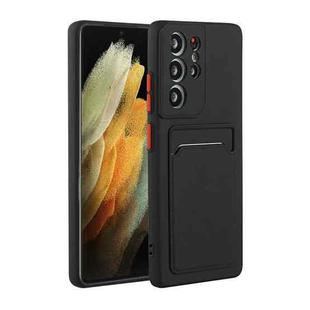 For Samsung Galaxy S25 Ultra 5G Card Slot Design Shockproof TPU Phone Case(Black)