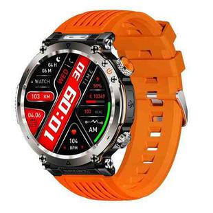 HT30 1.7 inch IP68 Waterproof Silicone Band Smart Watch, Support Flashlight / Banknote Detector Light / Compass(Orange)