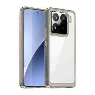 For Xiaomi 15 Pro Colorful Series Acrylic Hybrid TPU Phone Case(Transparent Grey)