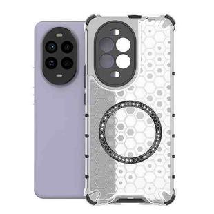 For Huawei nova 13 Pro 5G Honeycomb Magnetic Ring Shockproof Phone Case(White)