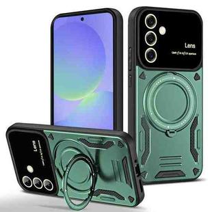 For Samsung Galaxy A56 / A36 5G Large Window MagSafe Holder Phone Case(Green)