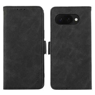 For Google Pixel 9a ABEEL Frosted Magnetic RFID Leather Phone Case(Black)