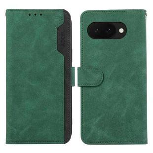 For Google Pixel 9a ABEEL Color Block Magnetic RFID Leather Phone Case(Green-Black)