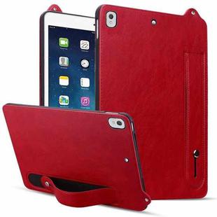 For iPad 10.2 2021 / 2020 / 10.5 2019 TPU Leather Back Tablet Case with Wristband(Red)