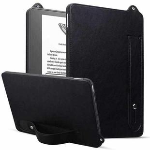 For Amazon Kindle Scribe 10.2 2024 TPU Leather Back Tablet Case with Wristband(Black)