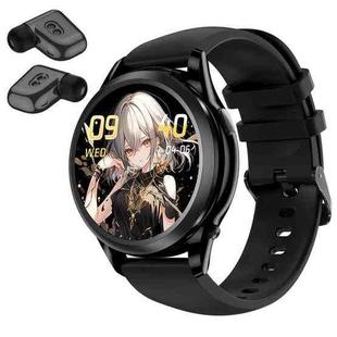 X17 mini 1.27 inch IP67 Waterproof 2 in 1 Bluetooth Earphone Smart Watch(Black)