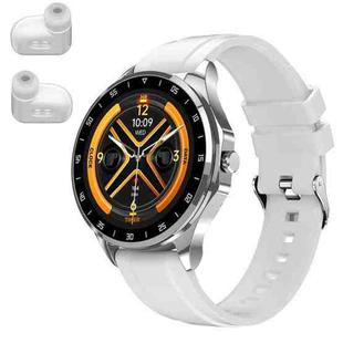 X20 1.43 inch IP67 Waterproof 2 in 1 Bluetooth Earphone Smart Watch(White)