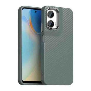 For Motorola Moto G35 5G Carbon Fiber Series IMD Phone Case(Grey)