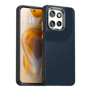 For Motorola Edge 50 Neo 5G Carbon Fiber Series IMD Phone Case(Blue)