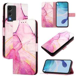 For Cubot A10 PT003 Marble Pattern Flip Leather Phone Case(Pink Purple Gold)