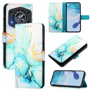 For Cubot A30 PT003 Marble Pattern Flip Leather Phone Case(Green)