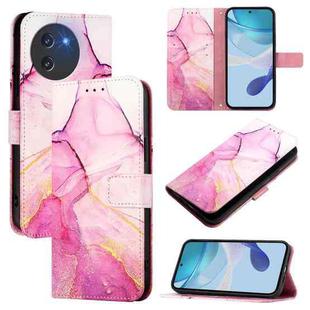 For Doogee Note 59 / Note 59 Pro PT003 Marble Pattern Flip Leather Phone Case(Pink Purple Gold)