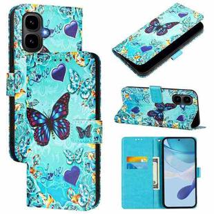 For Infinix Smart 10 4G Colored Drawing Pattern Plain Weave Leather Phone Case(Love Butterfly)