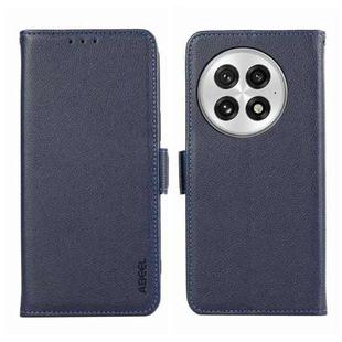 For OnePlus 13 ABEEL Side-Magnetic Litchi Pattern Leather RFID Phone Case(Blue)