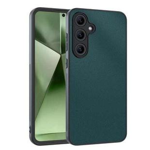 For Samsung Galaxy S24 FE 5G Ultra-thin Plain Skin Leather Phone Case(Green)