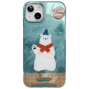 For iPhone 13 Colorful PC Hybrid TPU Phone Case with Lanyard(Polar Bear)