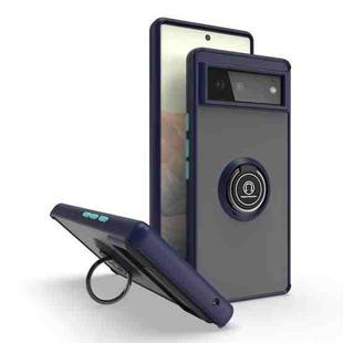 For Google Pixel 6 Q Shadow 1 Series TPU + PC Phone Case with Ring(Royal Blue)